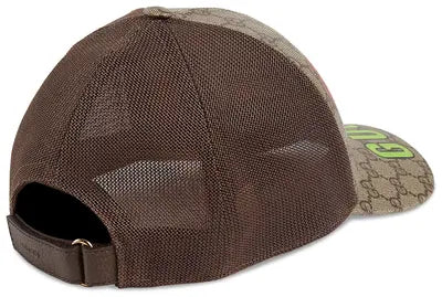 Gucci Strawberry Supreme Baseball Hat 'Beige And Ebony'