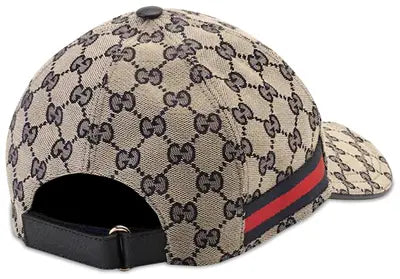Gucci Original GG Canvas Baseball Hat With Web 'BeigeBlue Original GG'