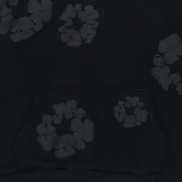 Denim Tears Cotton Wreath Hooded Sweatshirt 'Black Monochrome'
