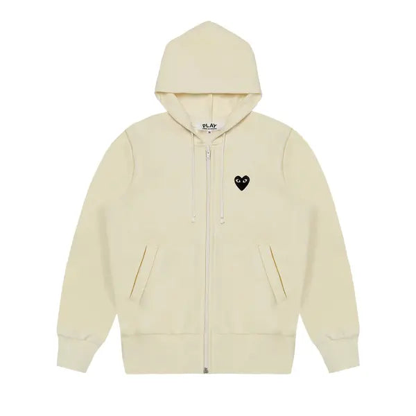 Comme des Garçons PLAY Zip-Up Sweatshirt 'WhiteBlack'