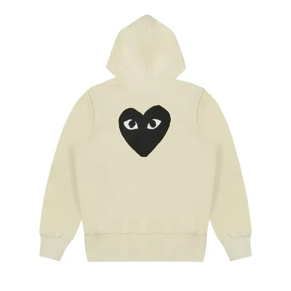 Comme des Garçons PLAY Zip-Up Sweatshirt 'WhiteBlack'