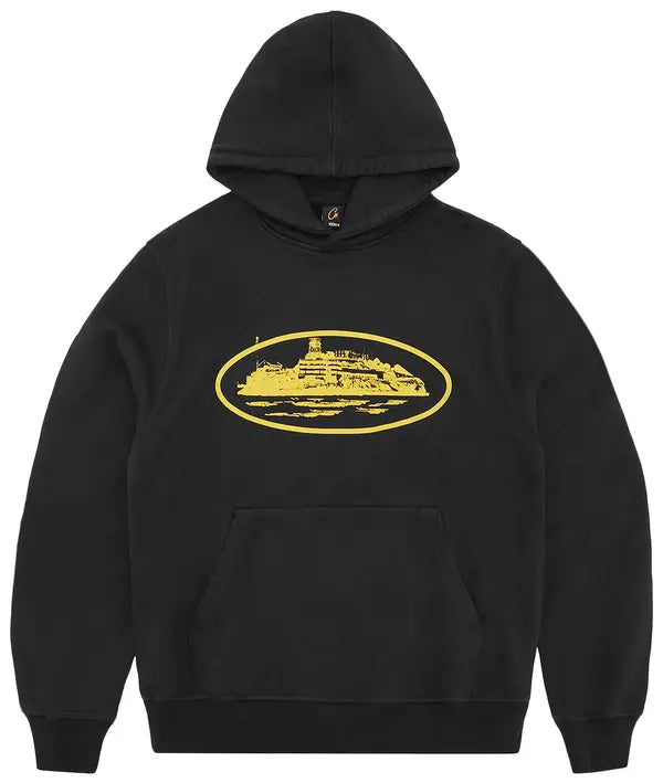 Corteiz Alcatraz Hoodie V2 'BlackYellow'