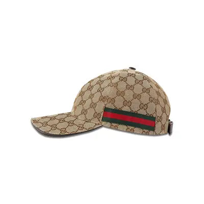 Gucci Original GG Canvas Baseball Hat With Web 'Beige'