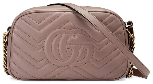 Gucci GG Marmont Small Matelassé Shoulder Bag 'Dusty Pink'