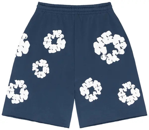 Denim Tears The Cotton Wreath Shorts 'Navy'