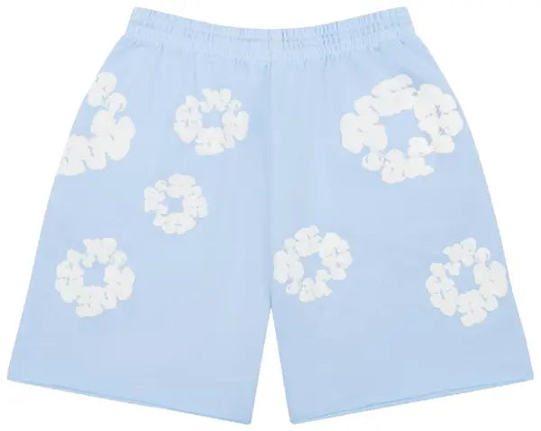 Denim Tears The Cotton Wreath Sweat Shorts 'Powder Blue'