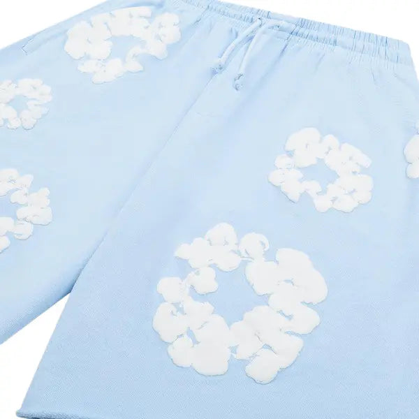 Denim Tears The Cotton Wreath Sweat Shorts 'Powder Blue'