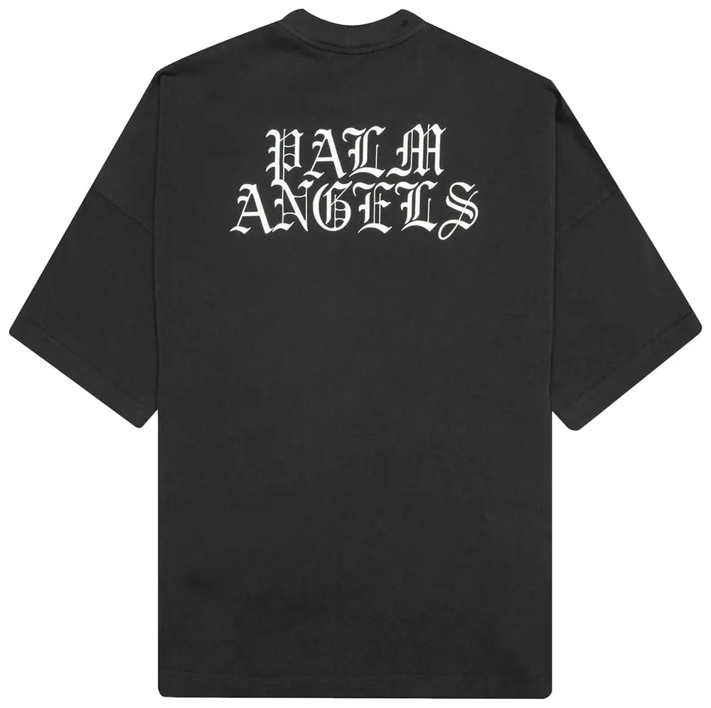 Palm Angels Burning Head Loose Tee 'Black/Yellow'